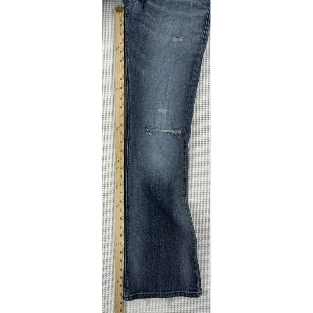 Diesel Zathan Bootcut Blue Denim Jeans Men's 32 x 34 Distressed